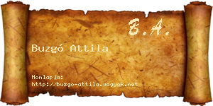 Buzgó Attila névjegykártya