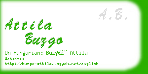 attila buzgo business card